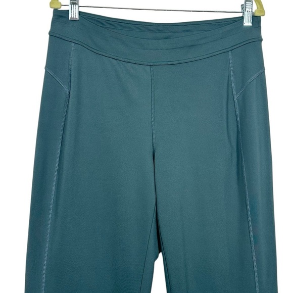 ATHLETA WIDE LEG STASH POCKET GREEN YOGA PANTS SIZE XL - Picture 3 of 11